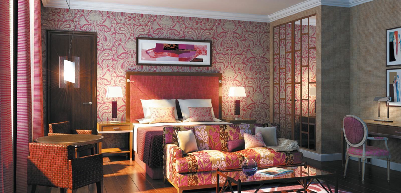 罗斯特里盯酒店 雷丁 外观 照片 Wallpaper in a bedroom